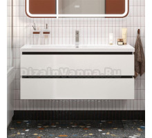 Тумба с раковиной Cezares Plane 120 bianco lucido, раковина Cezares CZR-8070-120