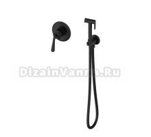 Гигиенический душ Wonzon & Woghand WW-88849008-MB со смесителем, С ВНУТРЕННЕЙ ЧАСТЬЮ, матовый черный