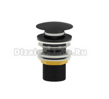 Донный клапан для раковины Wonzon & Woghand WW-88SS01-MB черный матовый