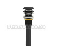 Донный клапан для раковины Wonzon & Woghand WW-88SS03-MB черный матовый