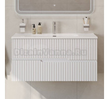 Тумба с раковиной Cezares Duet 100 bianco lucido, раковина Cezares CZR-8095-100