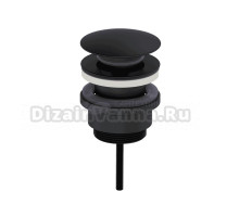 Донный клапан для раковины Wonzon & Woghand WW-88SS07-MB черный матовый