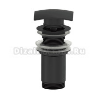 Донный клапан для раковины Wonzon & Woghand WW-88SS08-MB черный матовый