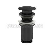 Донный клапан для раковины Wonzon & Woghand WW-88SS09-MB черный матовый