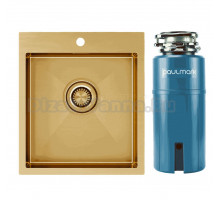 Комплект Мойка Paulmark Velten PM804551-BG золото + Измельчитель Intenso I-PRO 1000