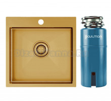 Комплект Мойка Paulmark Velten PM905151-BG золото + Измельчитель Intenso I-800