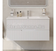 Тумба с раковиной Cezares Duet 100 bianco opaco, раковина Cezares CZR-8095-100