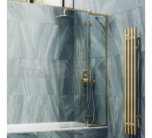 Шторка на ванну Maybahglass MGV-915-3 99 см, профиль золото, стекло прозрачное + Жидкое мыло Grass Milana 125448 P