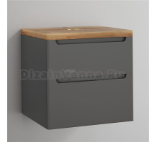 Тумба под раковину со столешницей STWORKI Берген 60 серая, столешница светлая