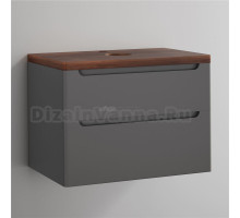 Тумба под раковину со столешницей STWORKI Берген 80 серая, столешница темная