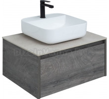 Тумба под раковину со столешницей STWORKI Карлстад 60 дуб рошелье, простоун беж