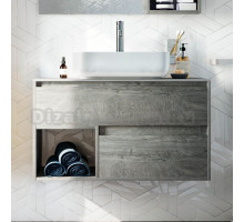 Тумба под раковину со столешницей STWORKI Карлстад 90 дуб рошелье, роверелла