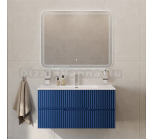 Мебель для ванной комнаты Cezares Duet 100 sapfiro, раковина Cezares CZR-8095-100