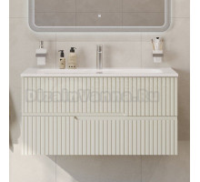 Тумба с раковиной Cezares Duet 100 альпака брашированная, раковина Cezares CZR-8073-100