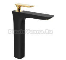 Смеситель для раковины AltroBagno Aperto 010211 NeOr черный, золото