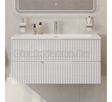 Тумба с раковиной Cezares Duet 100 ясень белый софт, раковина Cezares CZR-8073-100