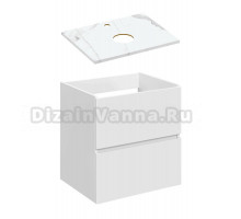 Тумба под раковину со столешницей STWORKI Колдинг 60 белая, матовая белая