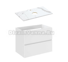 Тумба под раковину со столешницей STWORKI Колдинг 80 белая, матовая белая