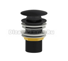 Донный клапан для раковины Wonzon & Woghand WW-88SS02-MB черный матовый