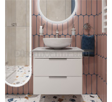 Тумба под раковину со столешницей STWORKI Копенгаген 80 белая, матовая серая