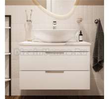 Тумба под раковину со столешницей STWORKI Копенгаген 80 белая, сатиновая белая