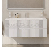 Тумба с раковиной Cezares Duet 120 bianco lucido, раковина Cezares CZR-8073-120