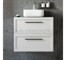 Тумба под раковину со столешницей STWORKI Эстерсунд 75 матовая белая, роверелла