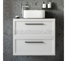 Тумба под раковину со столешницей STWORKI Эстерсунд 75 матовая белая, роверелла, с отверстием для смесителя