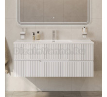 Тумба с раковиной Cezares Duet 120 bianco lucido, раковина Cezares CZR-8095-120