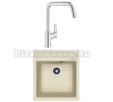 Комплект Мойка Florentina Липси 460 шампань + Смеситель Grohe Eurosmart 30567000