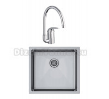 Комплект Мойка Paulmark Gerberg PM254844-BS брашированная нержавеющая сталь + Смеситель Grohe Euroeco 32752000