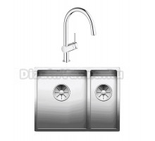 Комплект Мойка Blanco Claron 340/180-U L + Смеситель Grohe Minta 3291800E хром