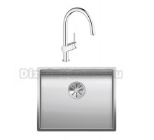 Комплект Мойка Blanco Claron 500-U матовая + Смеситель Grohe Minta 3291800E хром