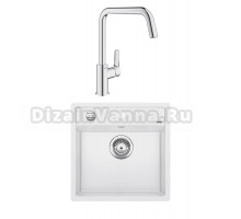 Комплект Мойка Blanco Dalago 5 белый + Смеситель Grohe Eurosmart 30567000