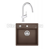 Комплект Мойка Blanco Dalago 5 кофе + Смеситель Grohe Minta 3291800E хром