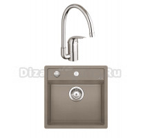 Комплект Мойка Blanco Dalago 5 серый беж + Смеситель Grohe Euroeco 32752000