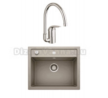 Комплект Мойка Blanco Dalago 6 серый беж + Смеситель Grohe Euroeco 32752000