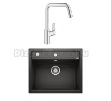 Комплект Мойка Blanco Dalago 6 черная + Смеситель Grohe Eurosmart 30567000