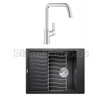 Комплект Мойка Blanco Elon 45S 524814 антрацит + Смеситель Grohe Eurosmart 30567000