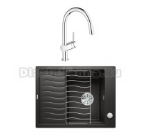 Комплект Мойка Blanco Elon 45S 525879 черная + Смеситель Grohe Minta 3291800E хром