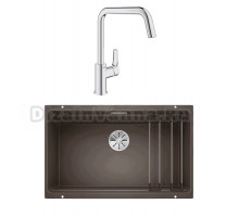 Комплект Мойка Blanco Etagon 700-U кофе + Смеситель Grohe Eurosmart 30567000