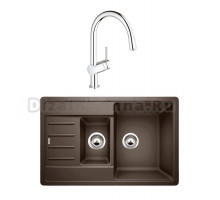 Комплект Мойка Blanco Legra 45 S Compact кофе + Смеситель Grohe Minta 3291800E хром