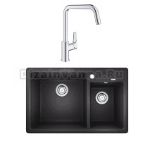 Комплект Мойка Blanco Legra 8 антрацит + Смеситель Grohe Eurosmart 30567000
