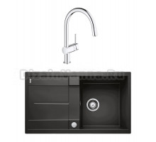 Комплект Мойка Blanco Metra 5S 525918 черная + Смеситель Grohe Minta 3291800E хром