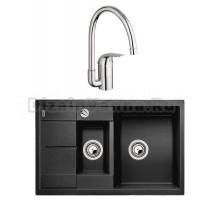 Комплект Мойка Blanco Metra 6 S Compact антрацит + Смеситель Grohe Euroeco 32752000