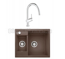 Комплект Мойка Blanco Metra 6 кофе + Смеситель Grohe Minta 3291800E хром