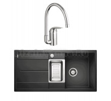 Комплект Мойка Blanco Metra 6S 513053 антрацит + Смеситель Grohe Euroeco 32752000