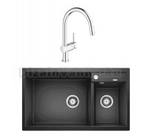 Комплект Мойка Blanco Metra 9 антрацит, левая + Смеситель Grohe Minta 3291800E хром