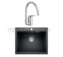 Комплект Мойка Blanco Pleon 6 антрацит + Смеситель Grohe Euroeco 32752000