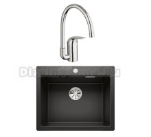 Комплект Мойка Blanco Pleon 6 черная + Смеситель Grohe Euroeco 32752000